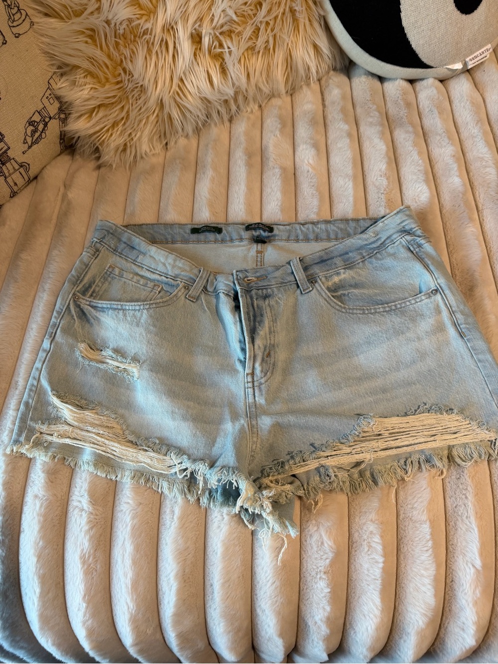 wild fable Light Wash Distressed Denim Cutoff Shorts
